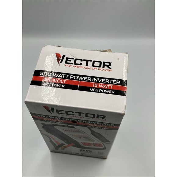 VECTOR 500 Watt Power Inverter, Dual Power Inverter, Two USB Charging Ports - Picture 8 of 11